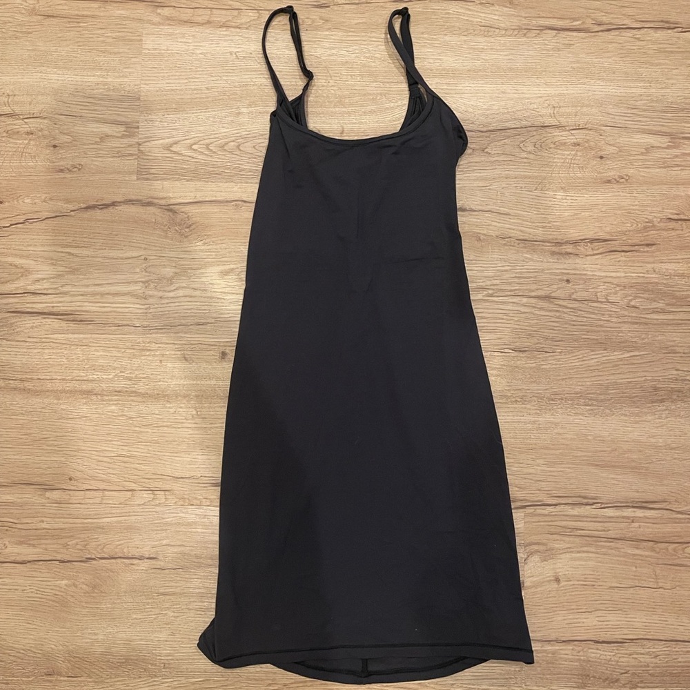 Skims Black Soft Lounge Slip Mini Dress XS
